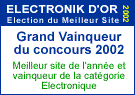 Concours Electronik d'Or 2002 organisé par lelectronique.com
